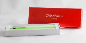Caran d'Ache 849 Fluor Green with box
